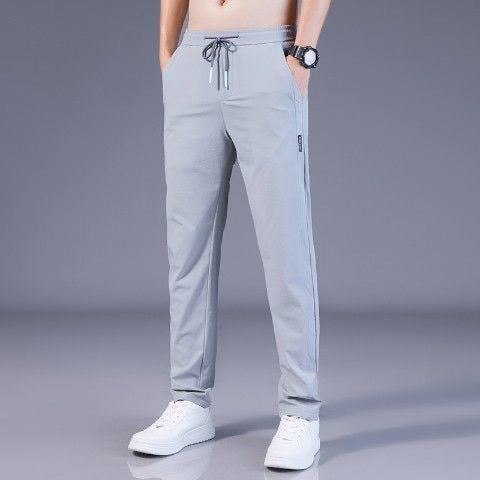 Hot selling Ice Silk Pants Casual Pants Summer Quick Drying Breathable Ice Silk Sports Outdoor Pants Bag Eyebrow Open
